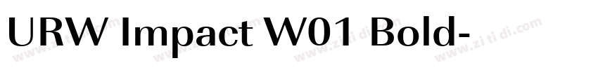 URW Impact W01 Bold字体转换